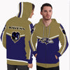 Colorful Gorgeous Fitting Baltimore Ravens Zip Hoodie