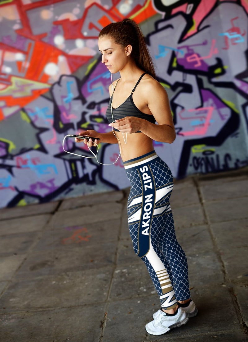 Single Small Line Circle Stylish Fashion Akron Zips Leggings
