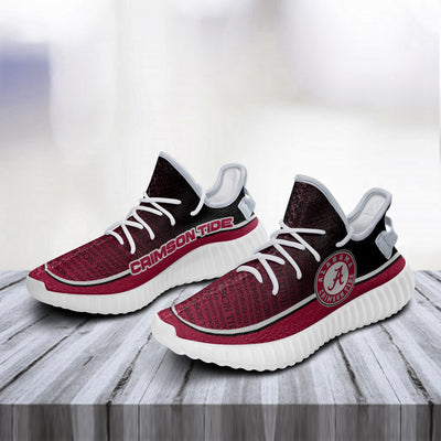 Colorful Line Words Alabama Crimson Tide Yeezy Shoes