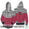Simple Color Floral Arizona Cardinals Hoodie