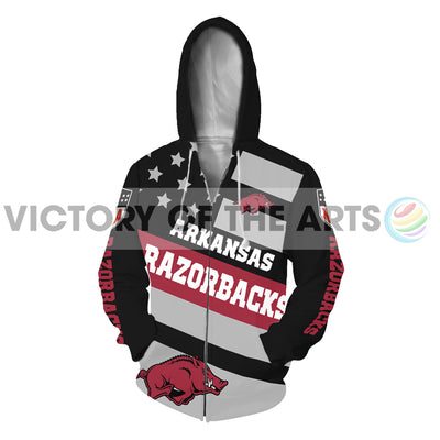 Proud Of American Stars Arkansas Razorbacks Hoodie