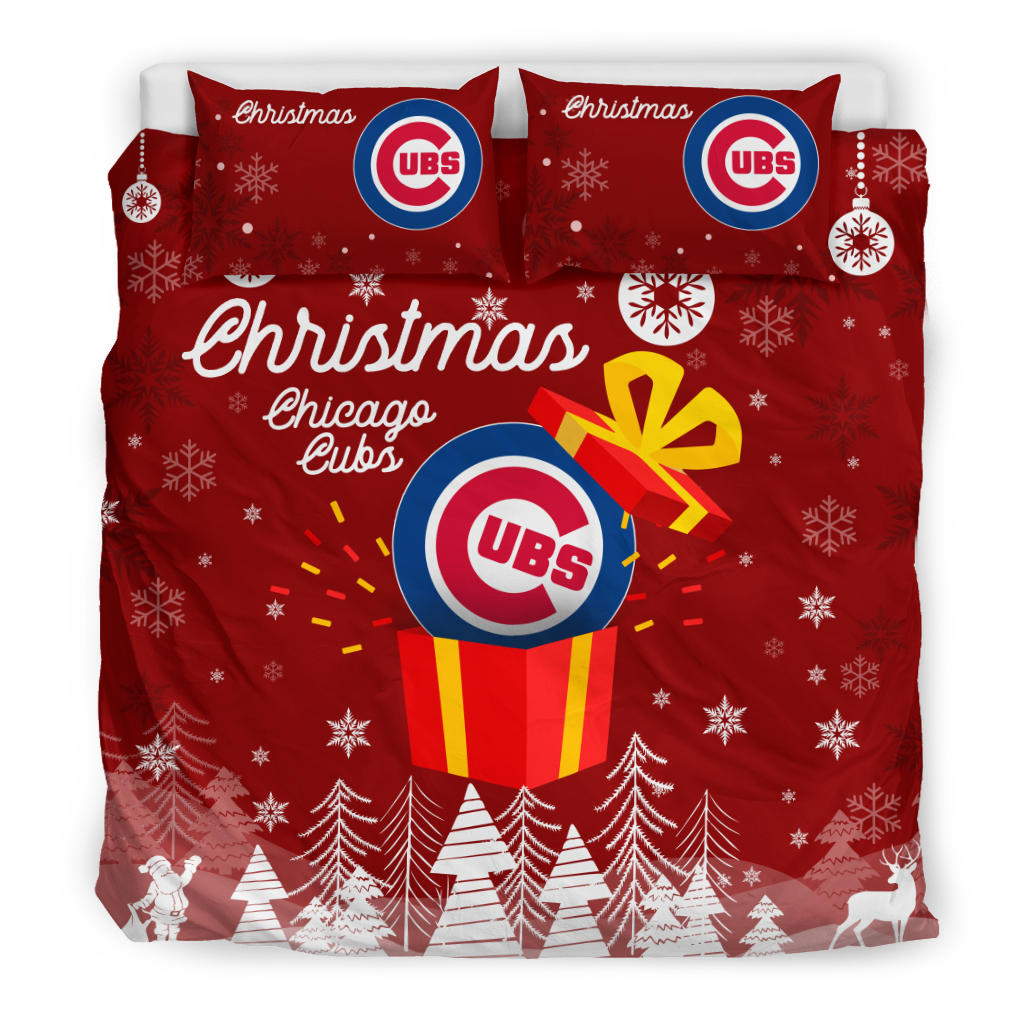 Merry Christmas Gift Chicago Cubs Bedding Sets Pro Shop – Best