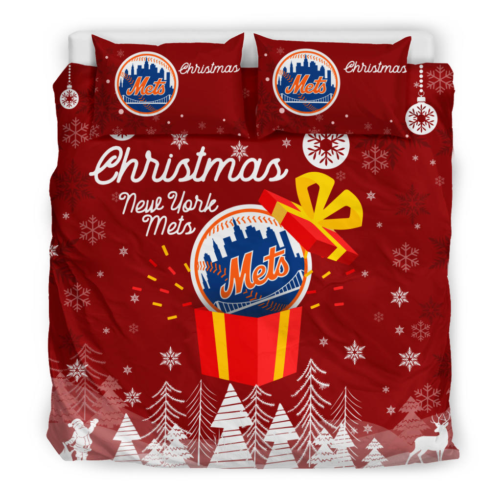 Merry Christmas Gift New York Mets Bedding Sets Pro Shop – Best