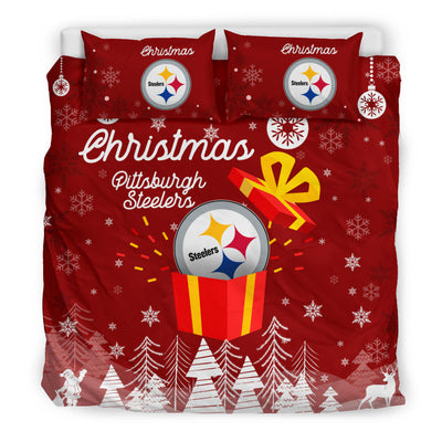 Merry Christmas Gift Pittsburgh Steelers Bedding Sets Pro Shop