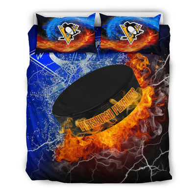 Fight Like Fire And Ice Pittsburgh Penguins Bedding Sets