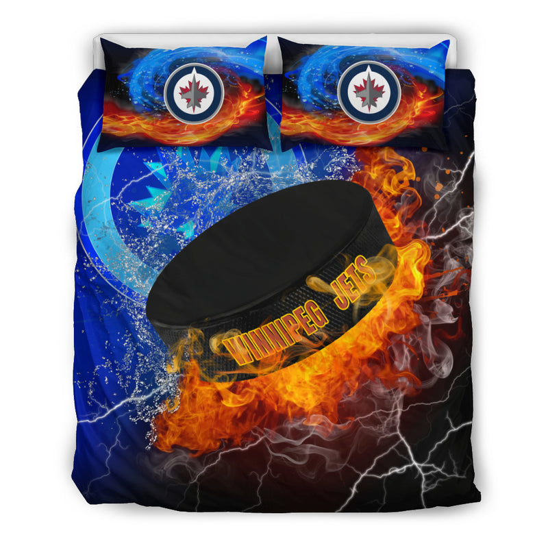 Fight Like Fire And Ice Winnipeg Jets Bedding Sets