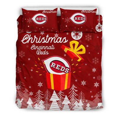 Merry Christmas Gift Cincinnati Reds Bedding Sets Pro Shop