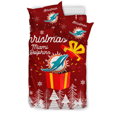 Merry Christmas Gift Miami Dolphins Bedding Sets Pro Shop