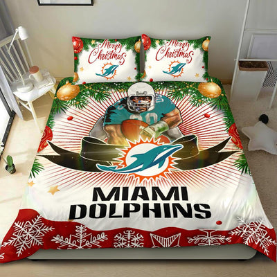 Cool Gift Store Xmas Miami Dolphins Bedding Sets