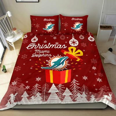 Merry Christmas Gift Miami Dolphins Bedding Sets Pro Shop