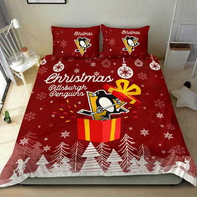 Merry Christmas Gift Pittsburgh Penguins Bedding Sets Pro Shop