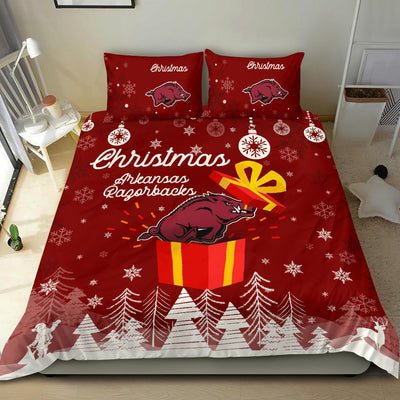 Merry Christmas Gift Arkansas Razorbacks Bedding Sets Pro Shop