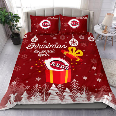 Merry Christmas Gift Cincinnati Reds Bedding Sets Pro Shop