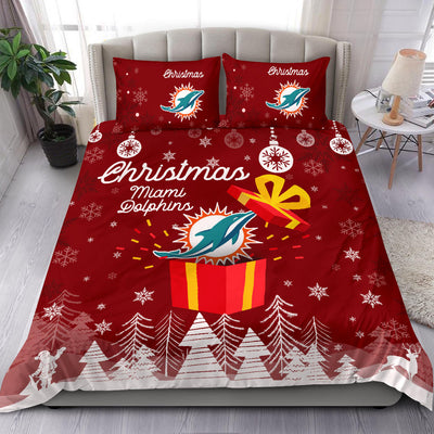 Merry Christmas Gift Miami Dolphins Bedding Sets Pro Shop