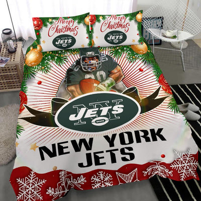 Cool Gift Store Xmas New York Jets Bedding Sets