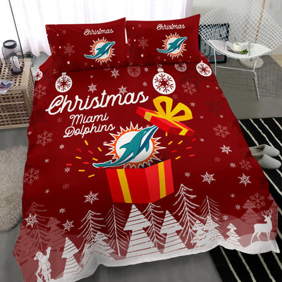 Merry Christmas Gift Miami Dolphins Bedding Sets Pro Shop