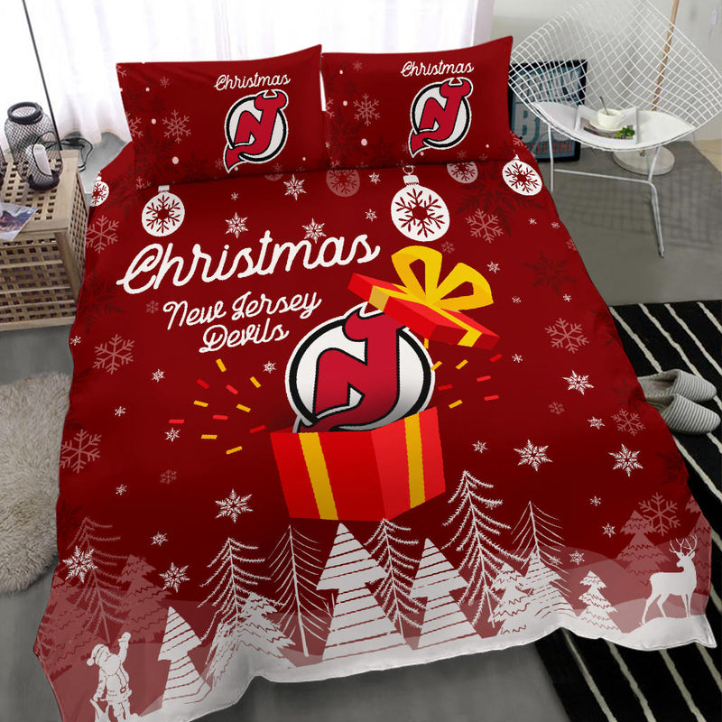 Merry Christmas Gift New Jersey Devils Bedding Sets Pro Shop