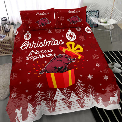 Merry Christmas Gift Arkansas Razorbacks Bedding Sets Pro Shop