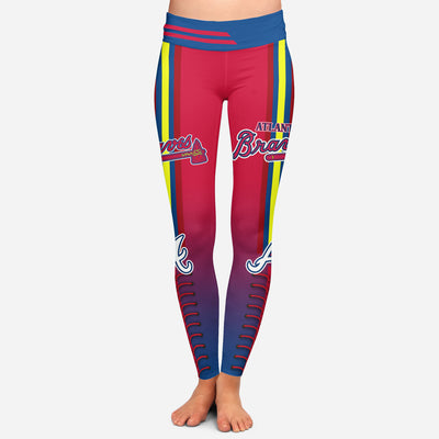 Cute Twins Logo Atlanta Braves Leggings For Fans