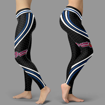 Black Venom Atlanta Braves Leggings