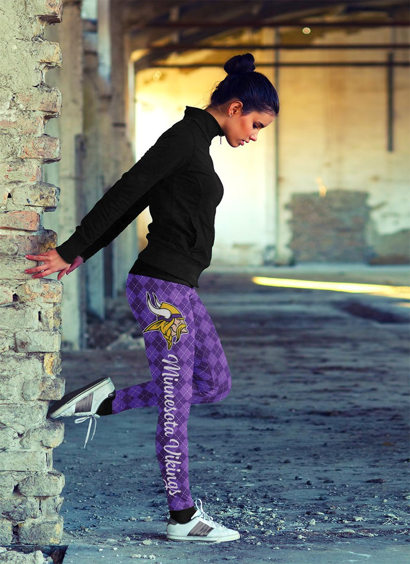 Cosy Seamless Border Wonderful Minnesota Vikings Leggings