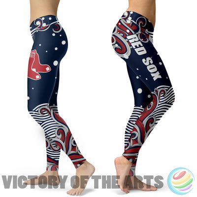 Great Summer With Wave Boston Red Sox Leggings