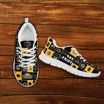 Colorful Pride Flag Boston Bruins Sneakers