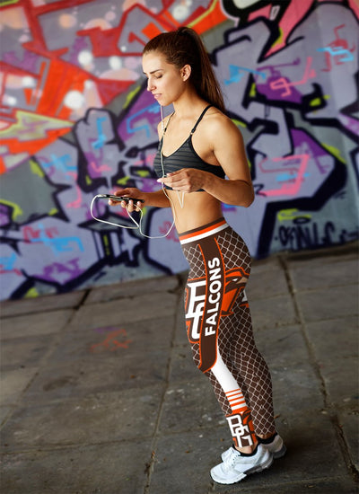 Single Small Line Circle Stylish Fashion Bowling Green Falcons  Leggings