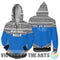 Simple Color Floral Buffalo Bulls Hoodie