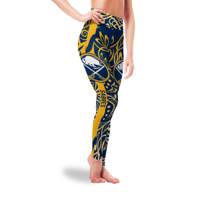 Curly Line Charming Daily Fashion Buffalo Sabres Leggings