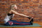 Through Great Logo Spread Body Striped Circle Cleveland Indians Leggings
