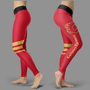 Through Great Logo Spread Body Striped Circle Calgary Flames Leggings