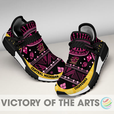 Amazing Pattern Human Race Central Michigan Chippewas Shoes For Fans