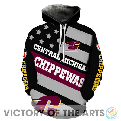 Proud Of American Stars Central Michigan Chippewas Hoodie