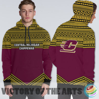 Simple Color Floral Central Michigan Chippewas Hoodie