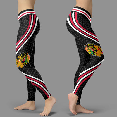 Black Venom Chicago Blackhawks Leggings