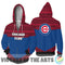 Simple Color Floral Chicago Cubs Hoodie