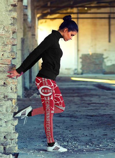 Cool Air Lighten Attractive Kind Cincinnati Reds Leggings