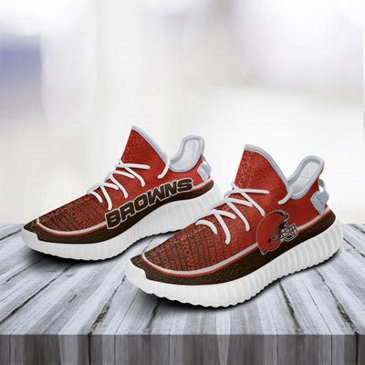 Colorful Line Words Cleveland Browns Yeezy Shoes