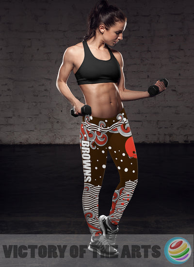 Great Summer With Wave Cleveland Browns Leggings