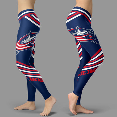 Straight Cute Beautiful Attractive Columbus Blue Jackets Leggings