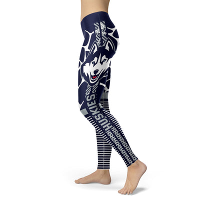 Cool Air Lighten Attractive Kind Connecticut Huskies Leggings