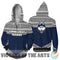 Simple Color Floral Connecticut Huskies Hoodie