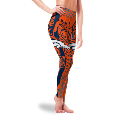 Curly Line Charming Daily Fashion Denver Broncos Leggings