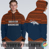 Simple Color Floral Denver Broncos Hoodie