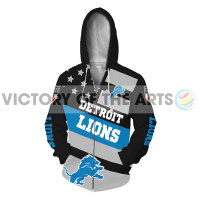 Proud Of American Stars Detroit Lions Hoodie