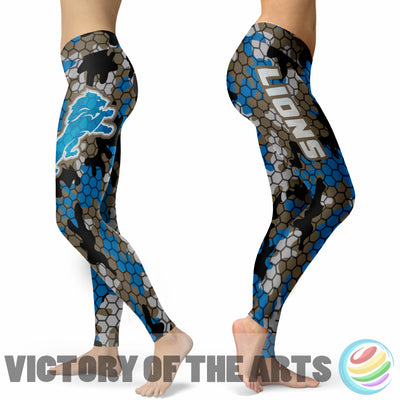 Inspired Hex Camo Detroit Lions Leggings Shop