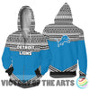 Simple Color Floral Detroit Lions Hoodie