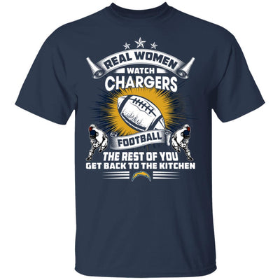 Funny Gift Real Women Watch Los Angeles Chargers T Shirt