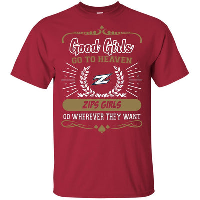 Good Girls Go To Heaven Akron Zips Girls T Shirts